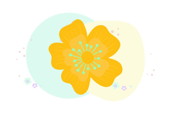 Floral Drawing Pattern Abstract Style