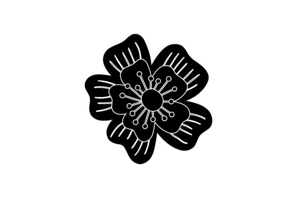 Floral Drawing Pattern Silhouette