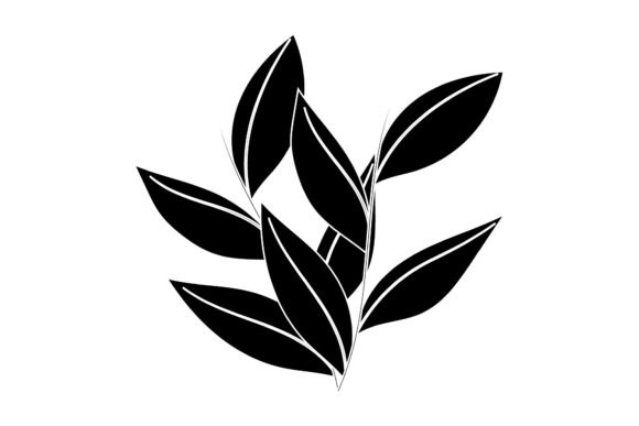 Floral Leaf Green Silhouette