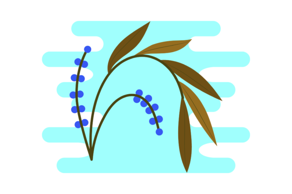 Floral Leaf Pattern Cute Clipart
