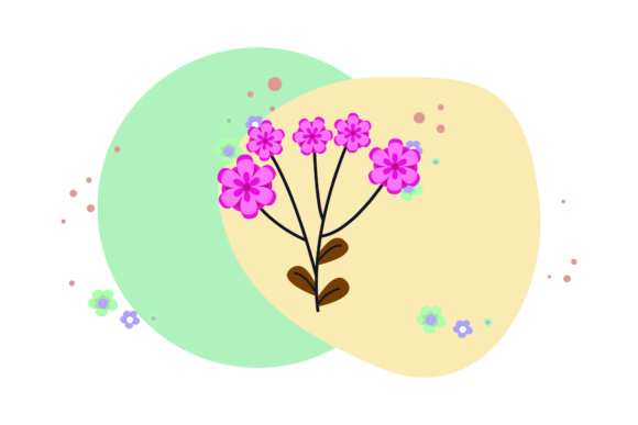 Floral Modern Design Botany Abstract Art