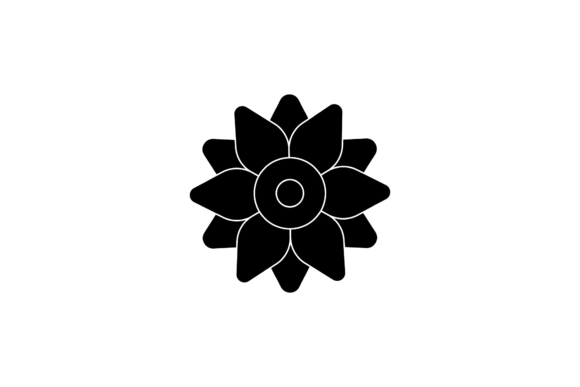 Floral Simple Flower Petals Silhouette