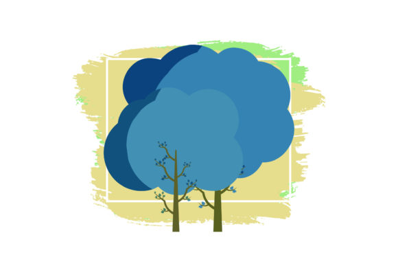 Tree Floral Collection Brush Layout